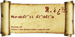 Muraközi Ádám névjegykártya